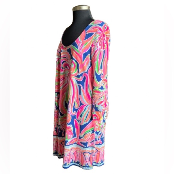 Lilly Pulitzer Emma Knit In Banana Flambé Engineered Knit Print Size Large - Picture 2 of 9